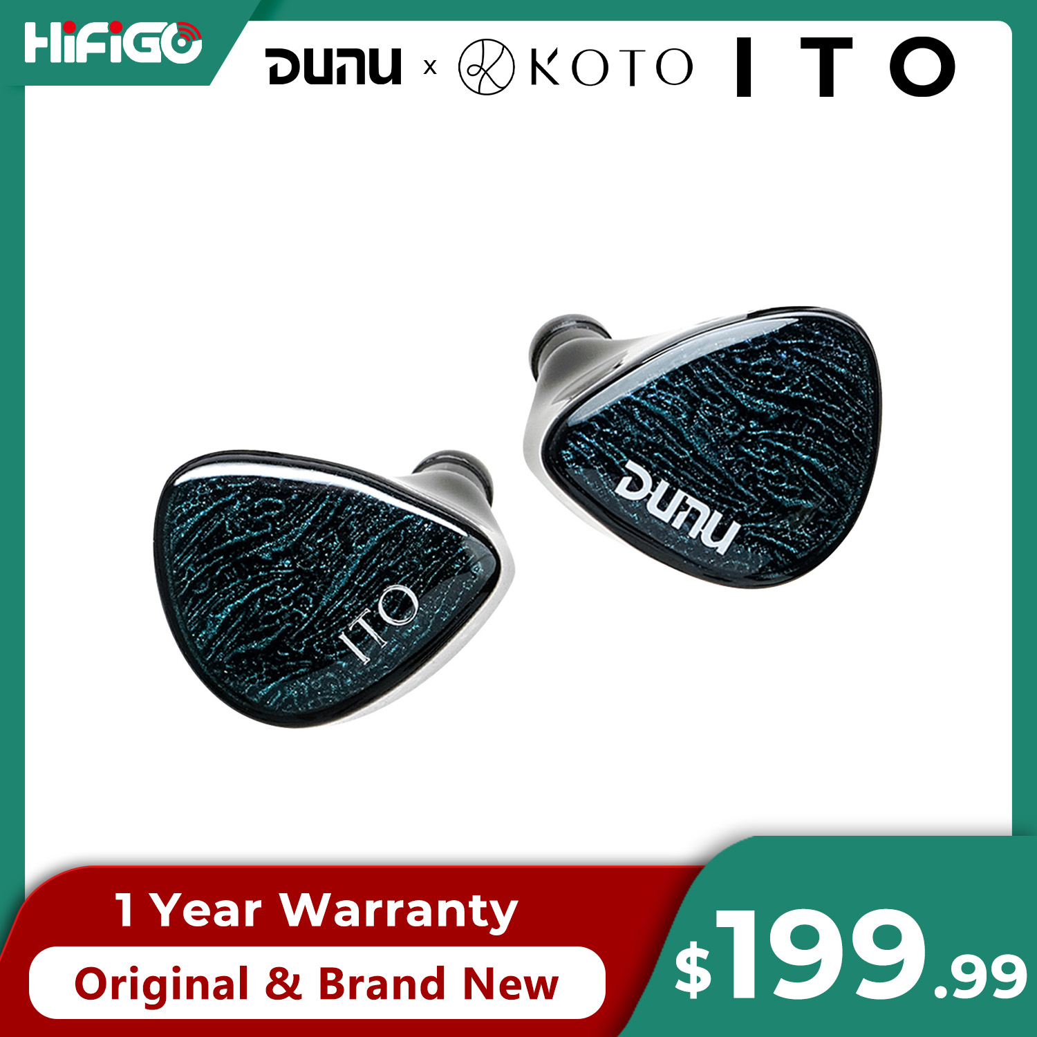Planar Magnetic Iem Earphones - หูฟังอินเอียร์ DUNU X KOTO ITO พร้อมไดรเวอร์ไฮบริด