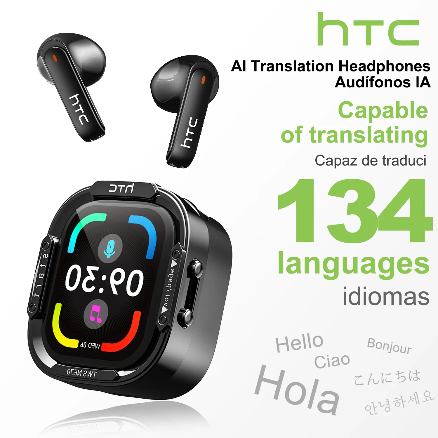 HTC NE70 หูฟังบลูทูธ V6.0 หูฟั - Type C Wired Earphones With Mic บทวิจารณ์และราคา